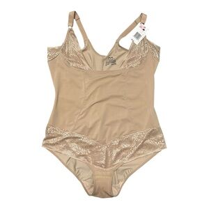 Maidenform, Women's Tan Lace Bodysuit